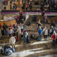 Baggage claim area in December 2017