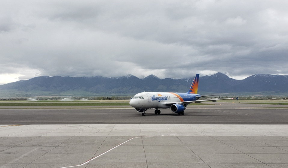 The inaugural flight from Nashville (BNA) lands at BZN