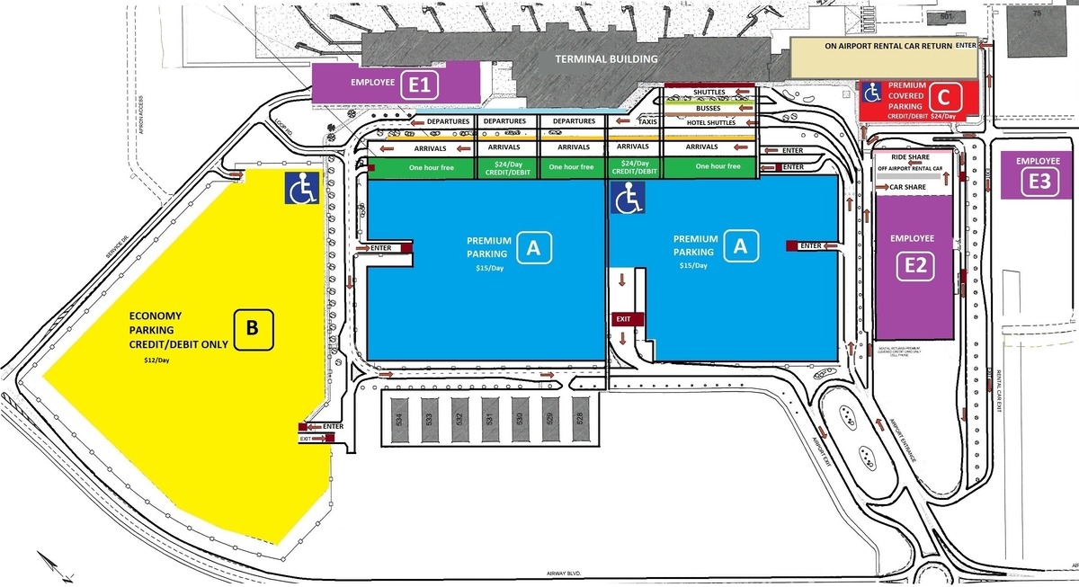 BZN Airport Parking Map 